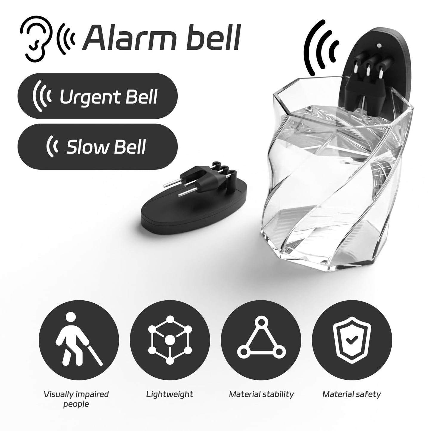 MAUJOY Liquid Level Indicator with Loud Alarm to Signal Cup Mug Full
