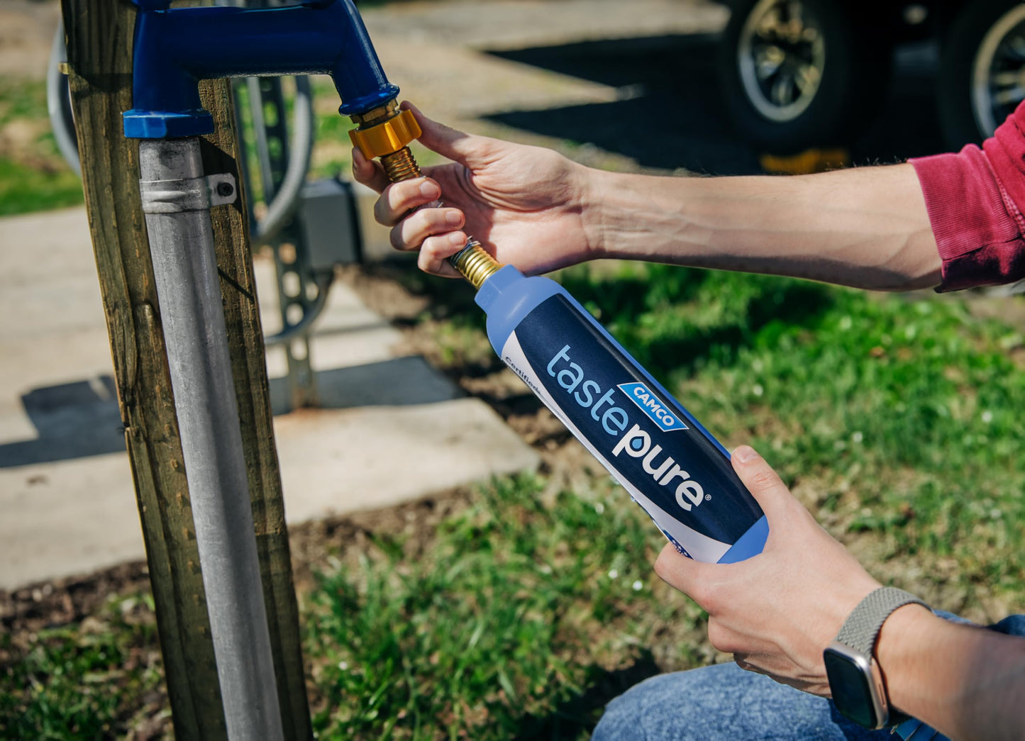 Camco Tastepure RV Water Filter - GAC & KDF Filtration - Made in the USA