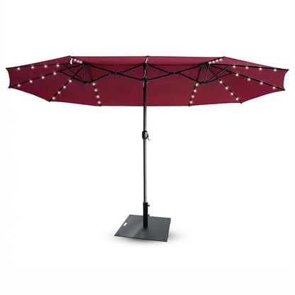 15' Triple Apex Solar Umbrella Merlot