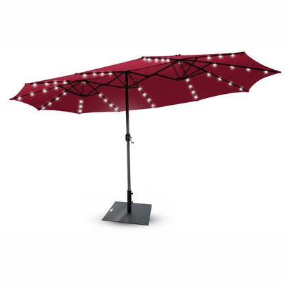 15' Triple Apex Solar Umbrella Merlot