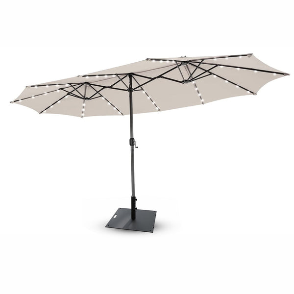 #24（umbrellaCompany） 15' Triple Apex Solar Umbrella – Backyard Banger
