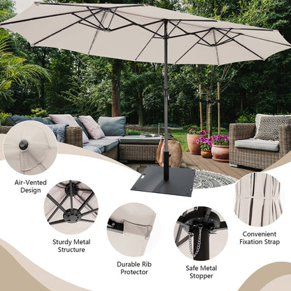 15' Triple Apex Solar Umbrella
